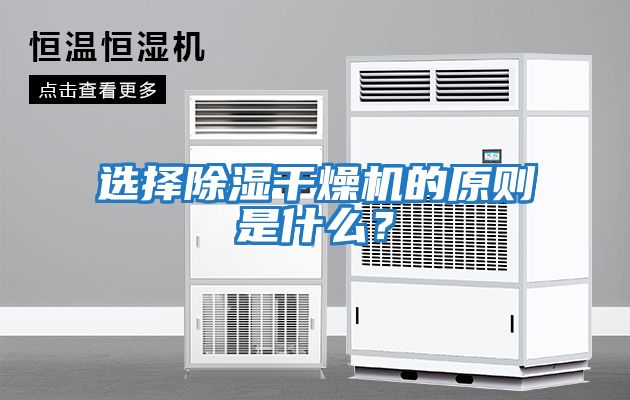 選擇除濕干燥機的原則是什么？